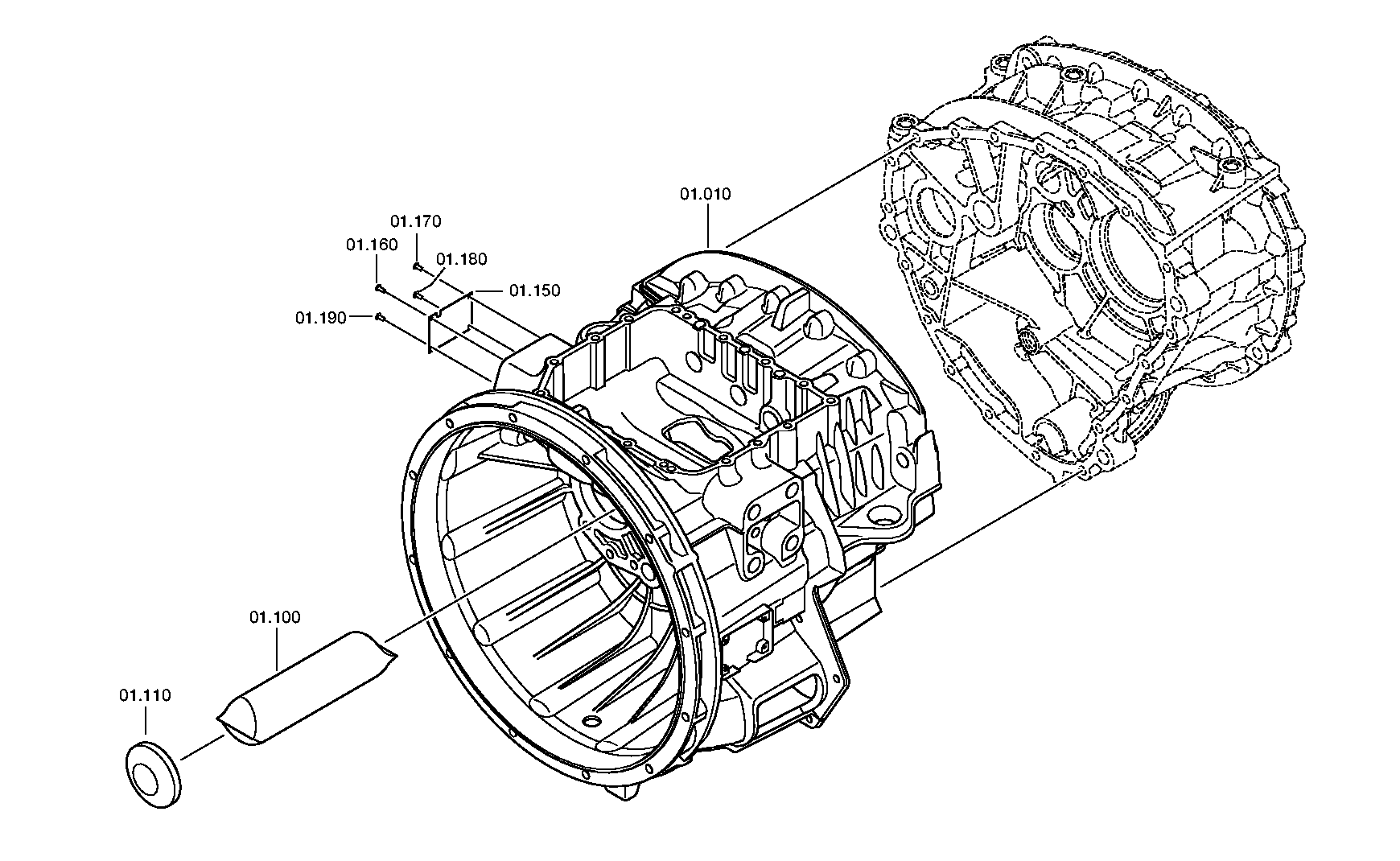 Корпус коробки передач 1336201016 ZF