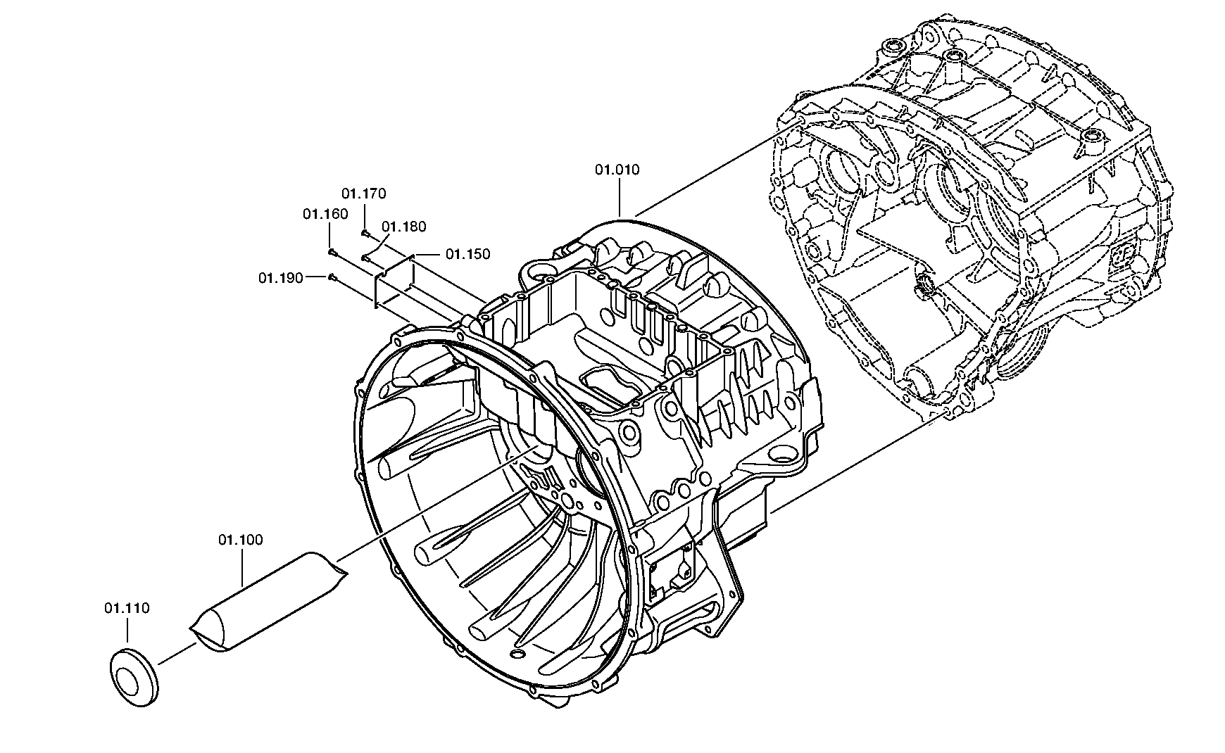 Корпус коробки передач 1336201017 ZF