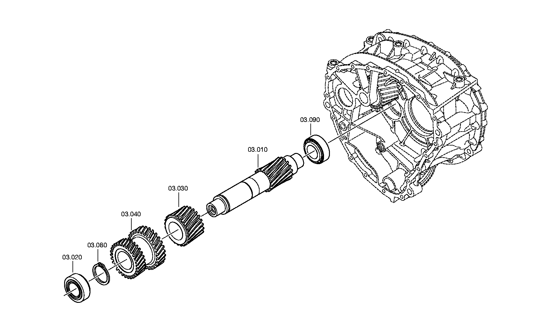 Промежуточный вал 1336303038 ZF