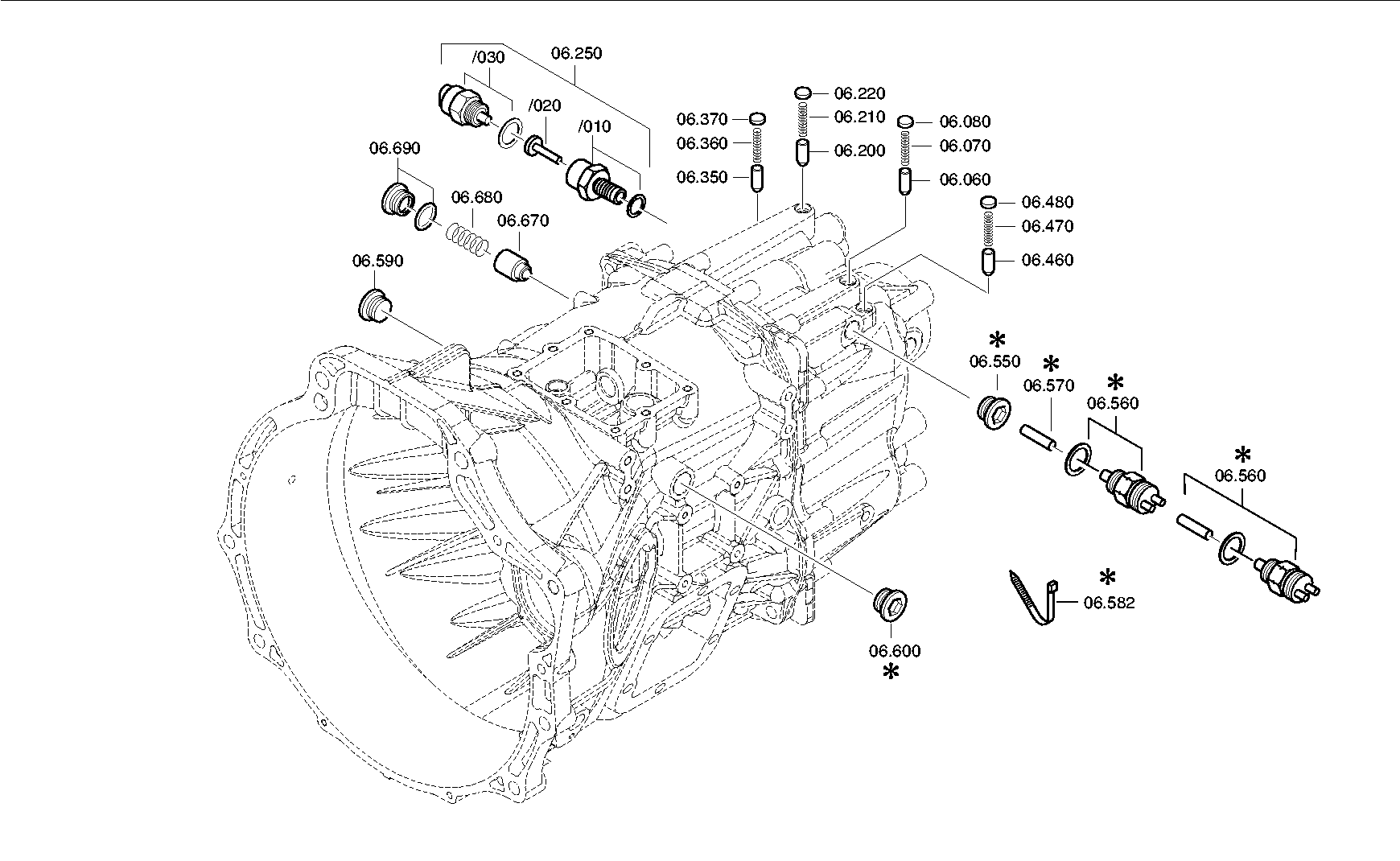 Вал переключения передач 1323306018 ZF