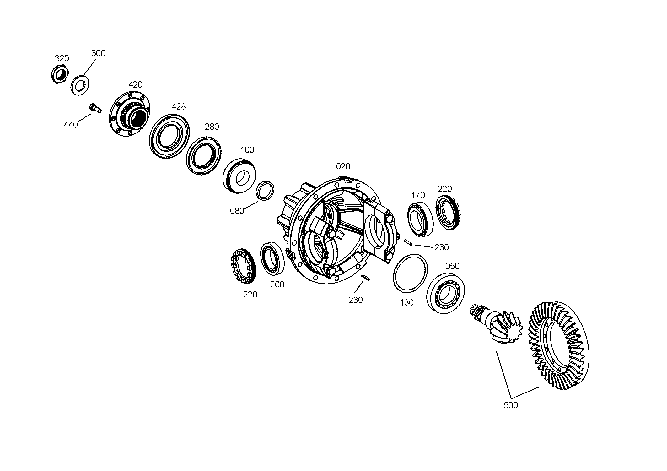 Болт с шестигранной головкой 0736020031 ZF