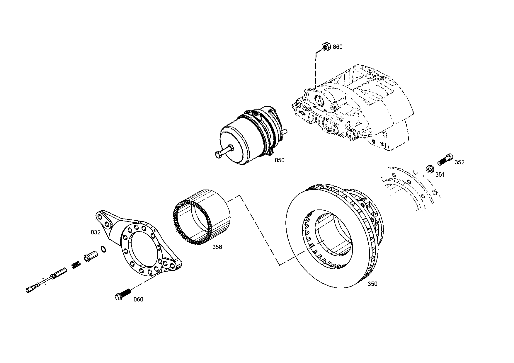 BRAKE CYLINDER 0501315413 ZF