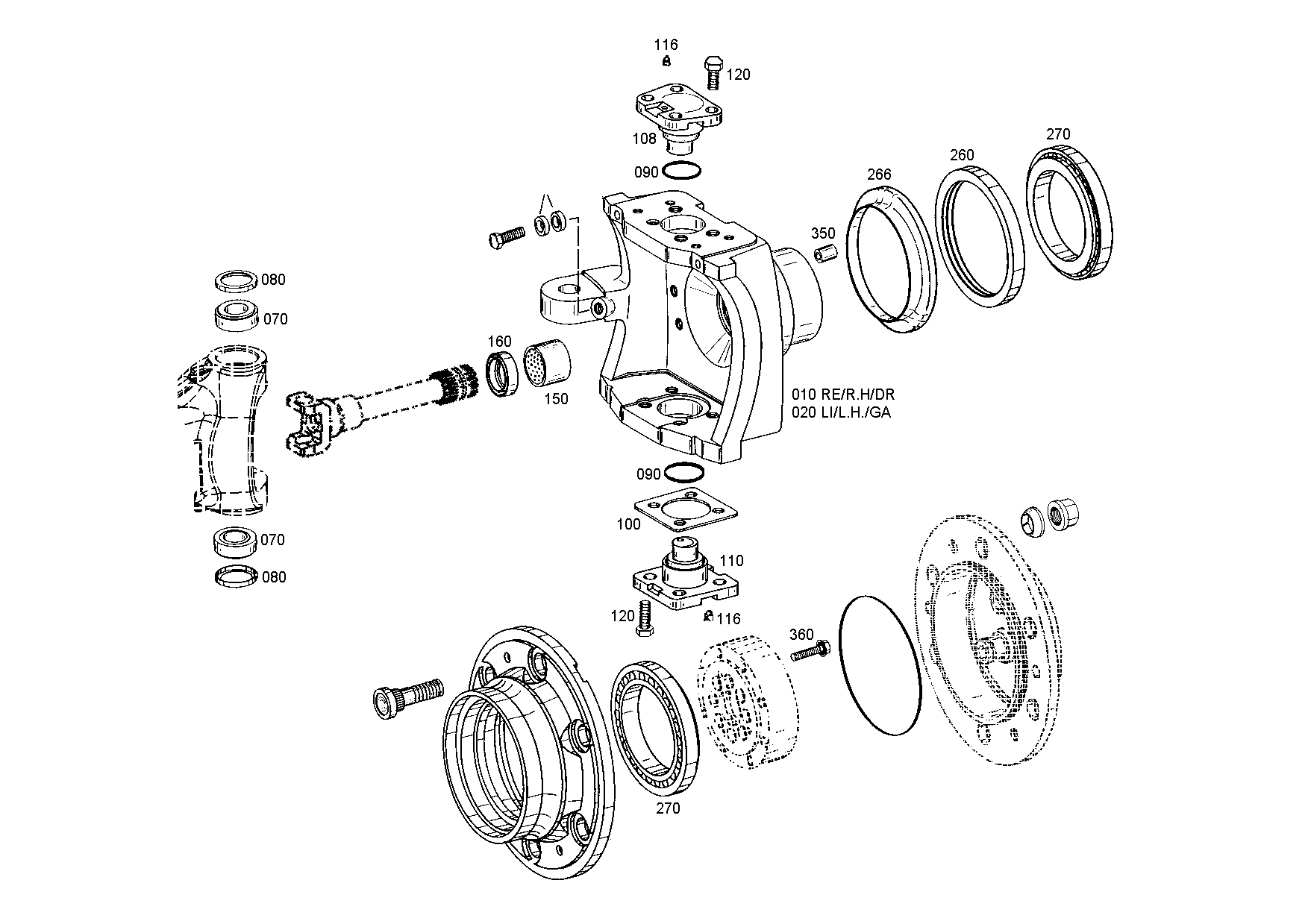 Корпус шарнира 4475325041 ZF