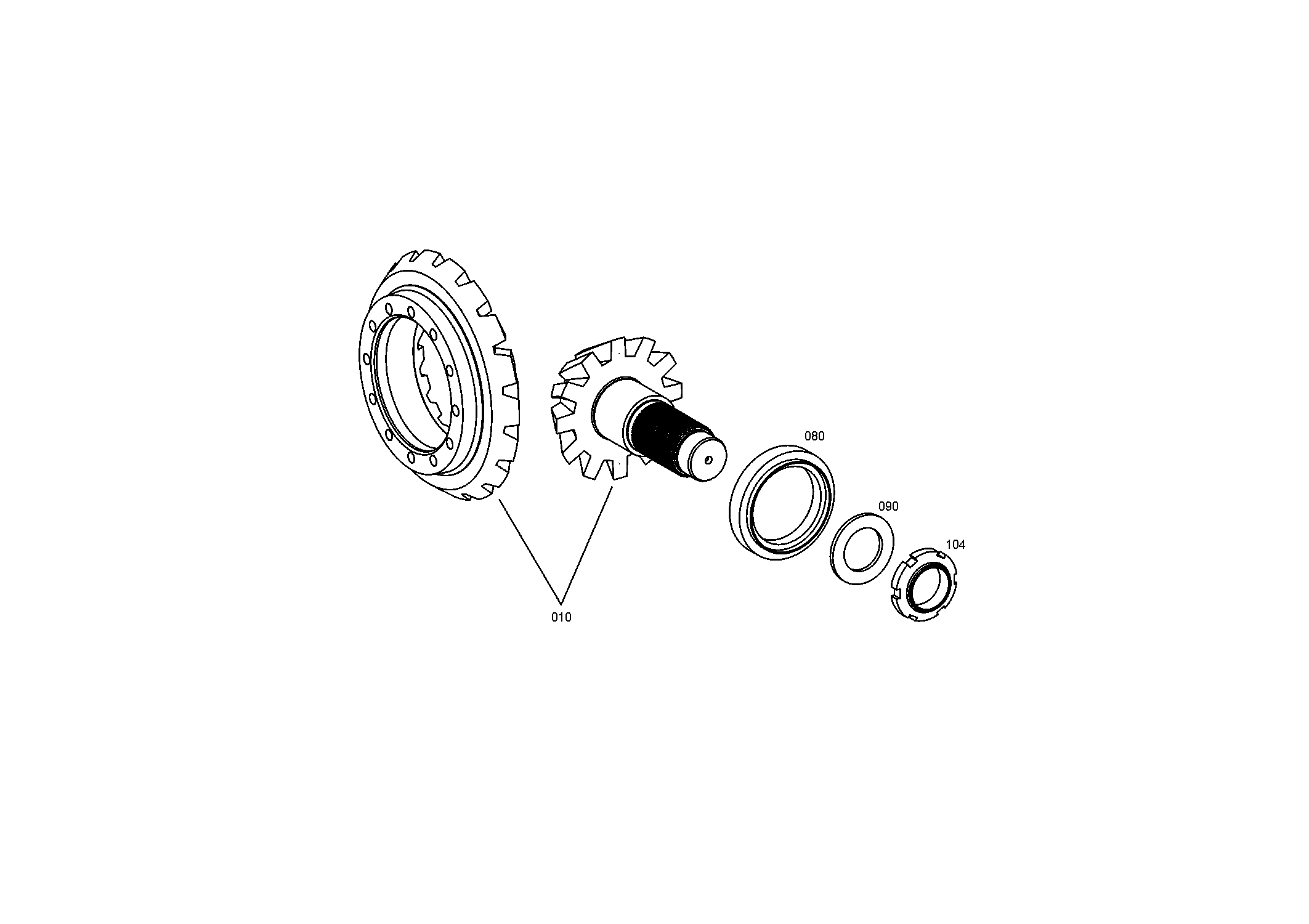 Комплект конических шестерён 4460205074 ZF